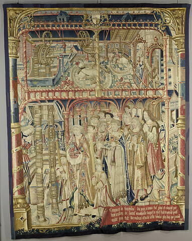 Tapisserie : 12ème pièce de la tenture de saint Anatoile de Salins représentant le Miracle de l'eau