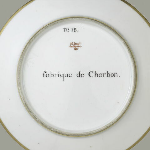 Assiette du Service Encyclopédique : Fabrique de Charbon, image 3/3