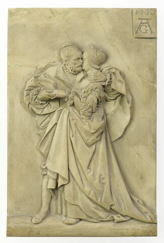 Bas-relief : La jolie fille d'Augsbourg et le prince de Bavière