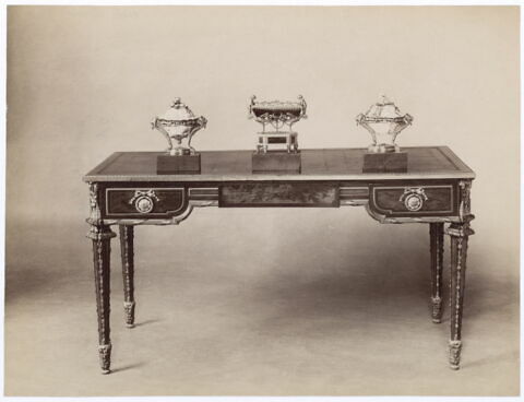 Bureau plat en marqueterie à fleurs, image 11/16