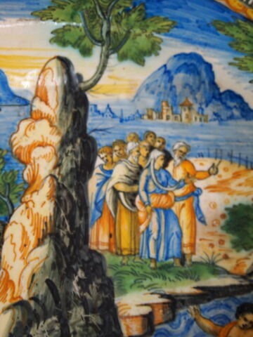 Plat ovale à reliefs : le passage de la Mer Rouge, image 3/6
