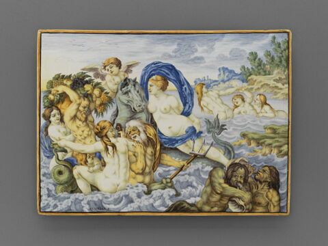 Plaque rectangulaire : Le Triomphe d'Amphitrite