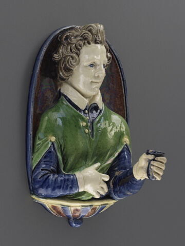 Plaque porte-lumière : jeune homme en buste, image 3/10