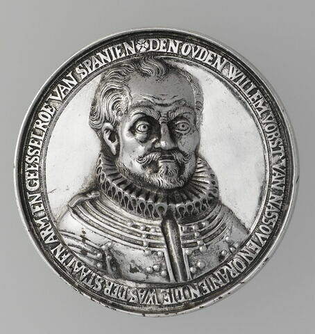 Médaille : portrait de Guillaume de Nassau / assemblée des Amiraux