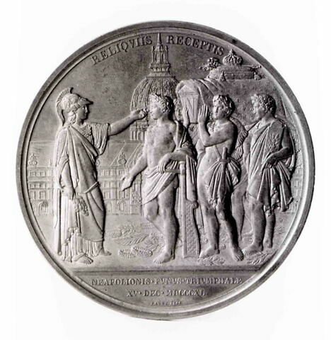 Médaille : Translation des cendres de Napoléon Ier, cliché de revers