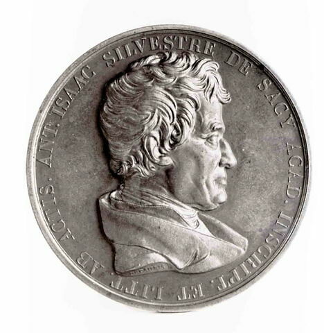 Médaille : Isaac Silvestre de Sacy, cliché de droit, image 1/1