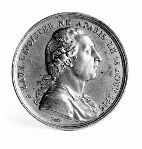 Médaille : Lavoisier, cliché de droit