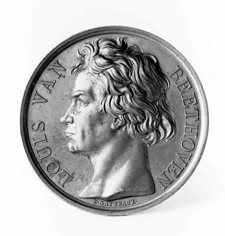 Médaille : Beethoven, cliché de droit