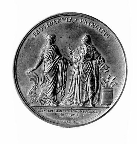 Médaille : Disette de 1817, cliché de revers