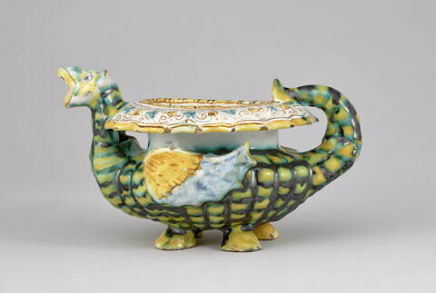 Salière ovale en forme de dragon