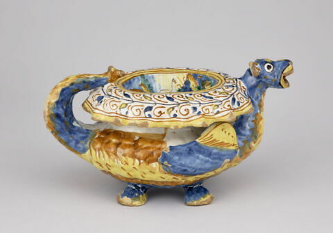Salière ovale en forme de dragon