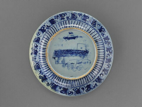 Plat rond : décor de feuillages, image 2/6