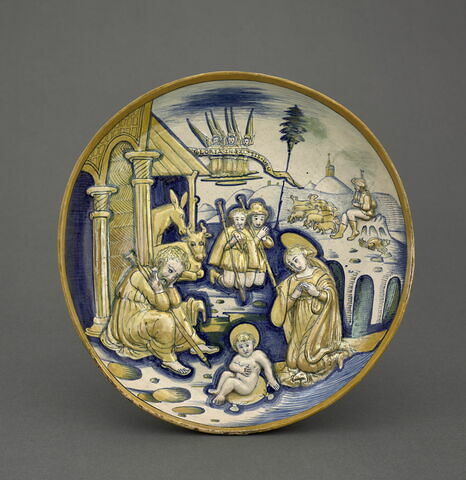 Coupe ronde : l'Adoration des bergers, image 1/2
