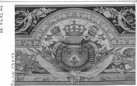 Tapis de la Grande Galerie aux armes de France et de Navarre avec un globe au centre, image 2/6