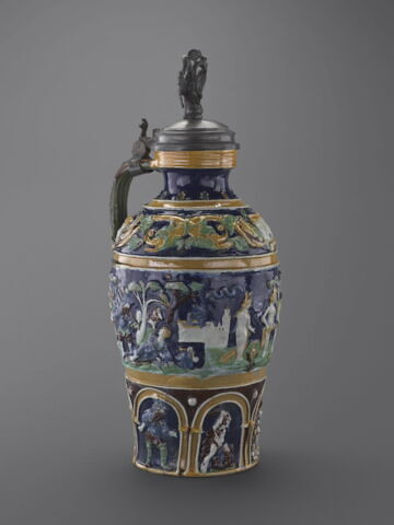Cruche couverte : Jugement de Pâris et les travaux d'Hercule, image 1/9