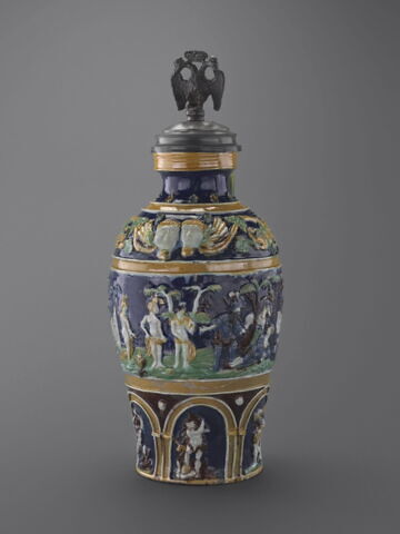 Cruche couverte : Jugement de Pâris et les travaux d'Hercule, image 7/9
