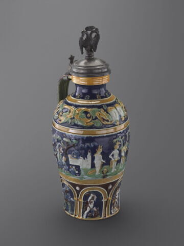 Cruche couverte : Jugement de Pâris et les travaux d'Hercule, image 6/9