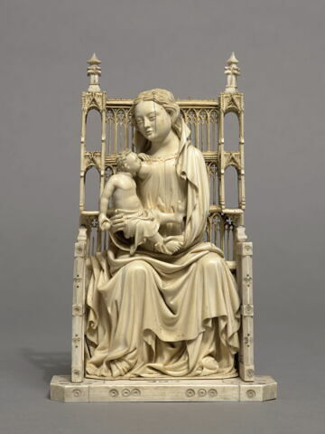 Groupe : Vierge à l'Enfant trônant, allaitant, image 2/6