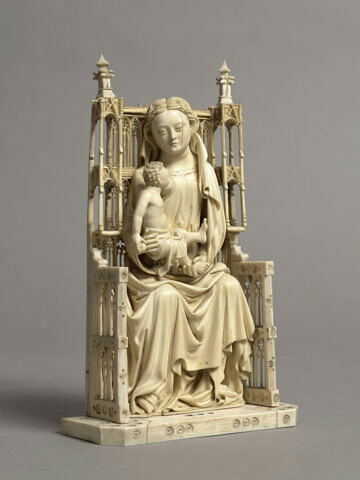 Groupe : Vierge à l'Enfant trônant, allaitant, image 1/6