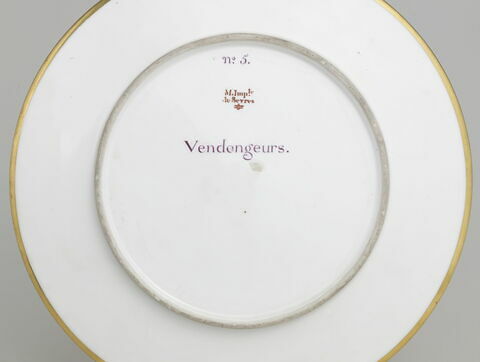 Assiette du Service Encyclopédique : Vendangeurs, image 2/2