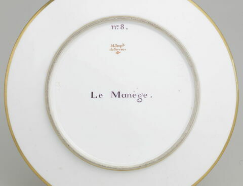 Assiette du Service Encyclopédique : Le Manège, image 2/2