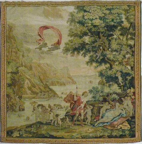 Vénus et Adonis, d'une tenture des Dieux