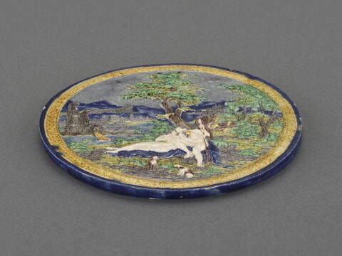 Plaque ronde : Vénus, Adonis et l'Amour, image 3/5