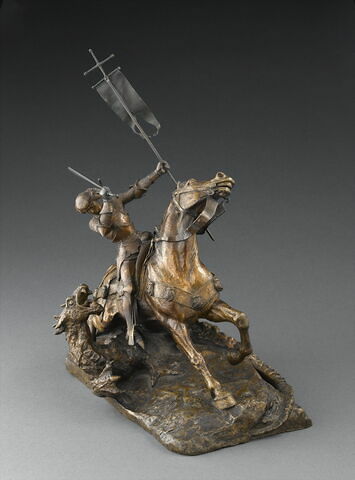Statuette : saint Georges terrassant le dragon, image 1/7