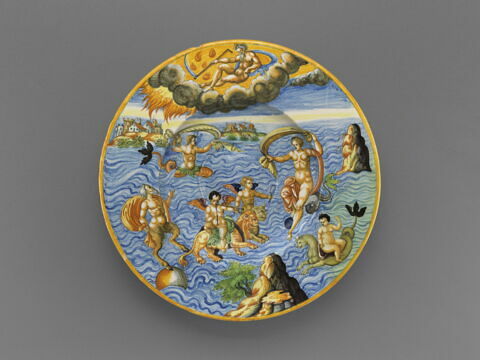 Plat rond : le triomphe de Galatée