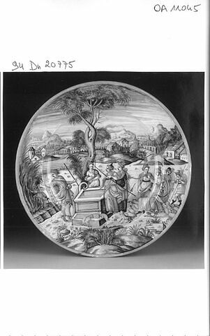 Plat rond : Moïse et les filles de Jethro, image 3/4