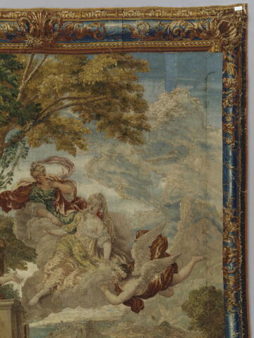Zéphyr porte les sœurs de Psyché au palais de l'Amour, de la tenture de l'Histoire de Psyché, image 5/10