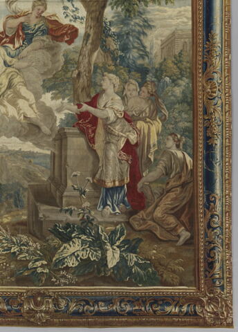 Zéphyr porte les sœurs de Psyché au palais de l'Amour, de la tenture de l'Histoire de Psyché, image 7/10