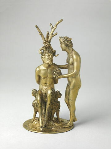 Groupe sculpté : Un satyre, une nymphe et un enfant ivre, dit Marsyas et dryade ou la Punition de Pan