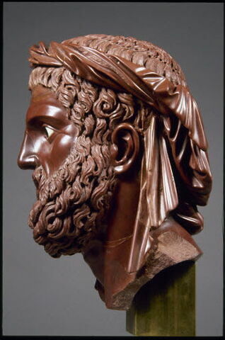 Statuette : tête d'Hercule, image 7/12