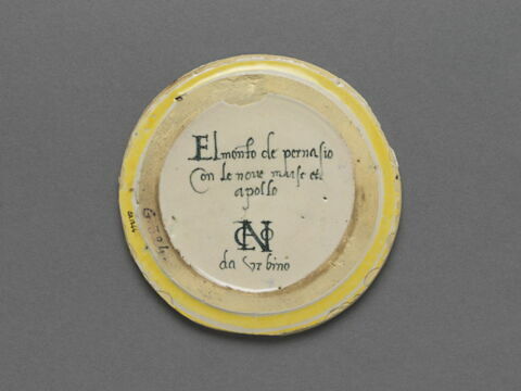 Fond de plat : Apollon et les Muses sur le Mont Parnasse, image 2/2