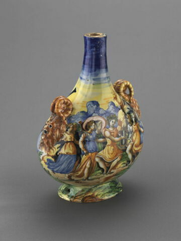 Gourde à deux passants : Apollon et les Muses et Apollon et Marsyas, image 3/6