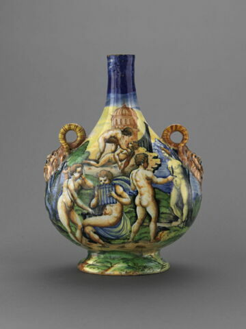 Gourde à deux passants : Apollon et les Muses et Apollon et Marsyas, image 5/6
