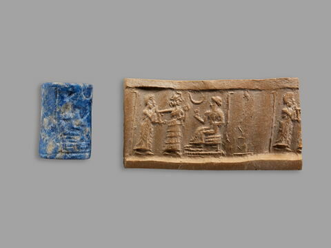 Sceau-cylindre : scène de présentation