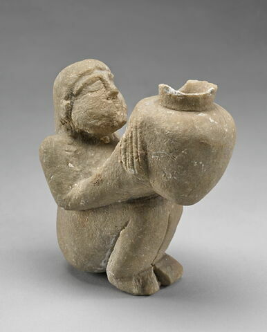 Figurine : orant au vase