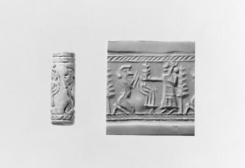 Sceau cylindre : scène de culte, image 2/2