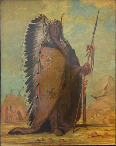 Ee-ah-sa-pa (La roche noire), chef des Nee-Cow-e-je, bande de la tribu des Sioux, Haut Missouri
