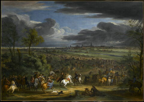 Vue de la marche de l'armée du roi sur Courtray, 18 juillet 1667