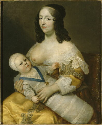 Louis XIV en maillot sur les genoux de sa nourrice, Dame Longuet de la Giraudière, image 4/4