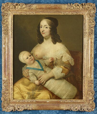 Louis XIV en maillot sur les genoux de sa nourrice, Dame Longuet de la Giraudière, image 3/4