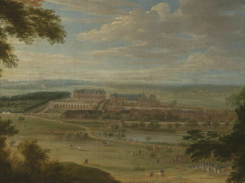 Vue du château de Versailles prise des hauteurs de Satory en 1664, image 3/5