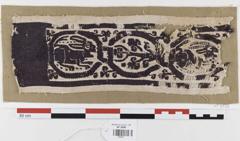 bande décorative d'habillement ; fragment