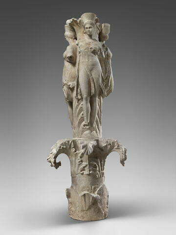colonne ; chapiteau ; groupe statuaire ; Tirage intégral de la Colonne des Danseuses de Delphes