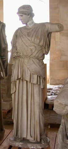 statue ; Tirage de la reconstitution de "l'Athéna Lemnia"