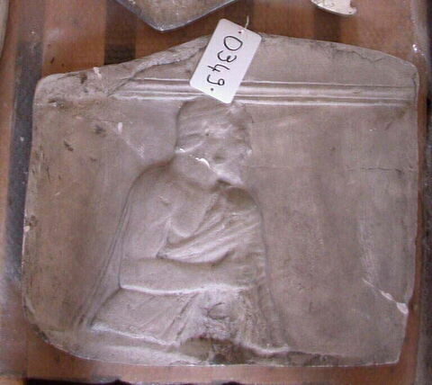stèle  ; Tirage de la stèle funéraire dite "d'Agasinos"