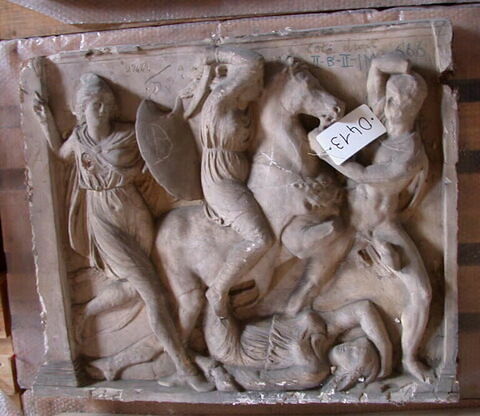 sarcophage  ; Tirage d'un relief du sarcophage dit “de Vienne”